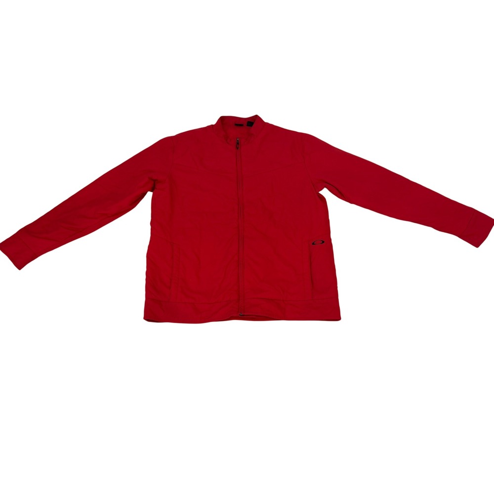 Oakley Mens Small Red Full Zip Lightweight Insulated Jacket RN 96548 CA 35460